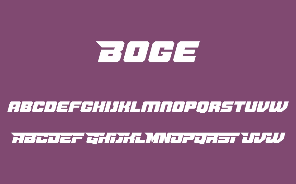 Boge font