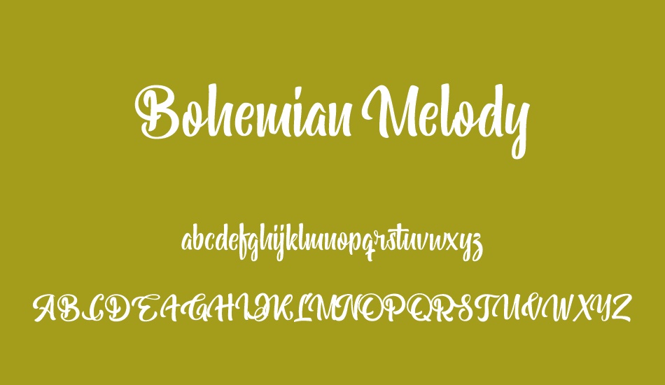 Bohemian Melody font