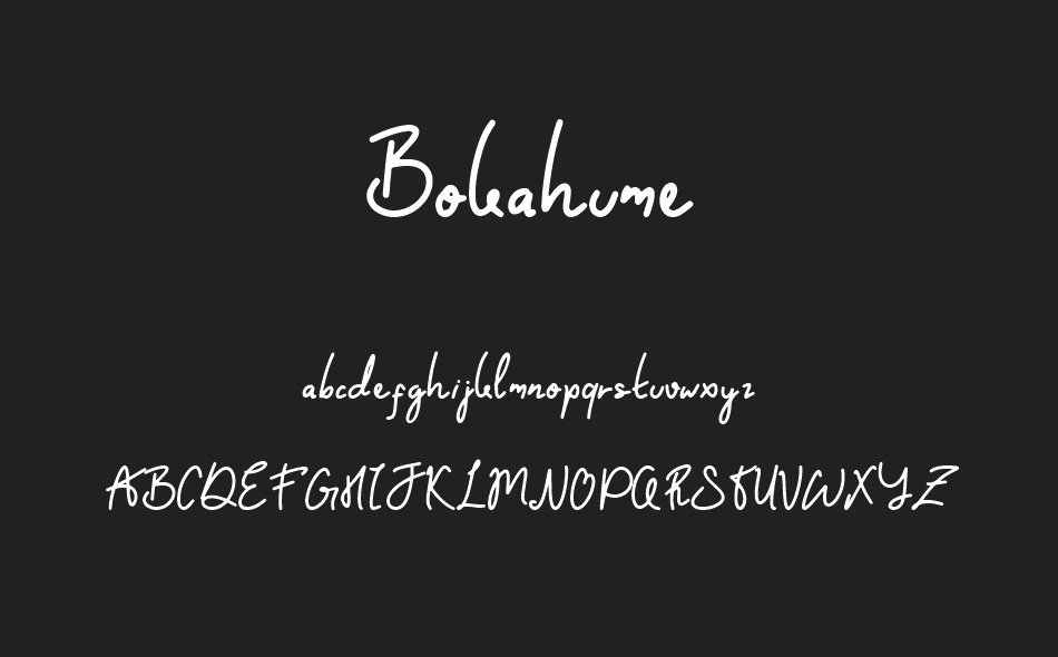 Bokahume font