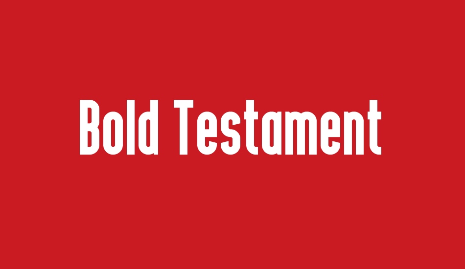 Bold Testament font big