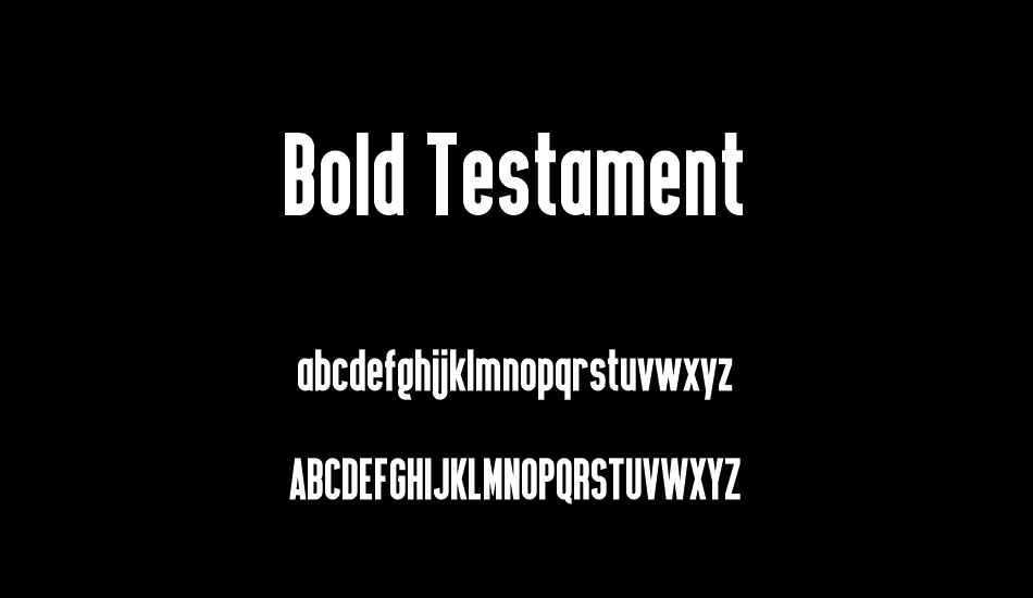 Bold Testament font