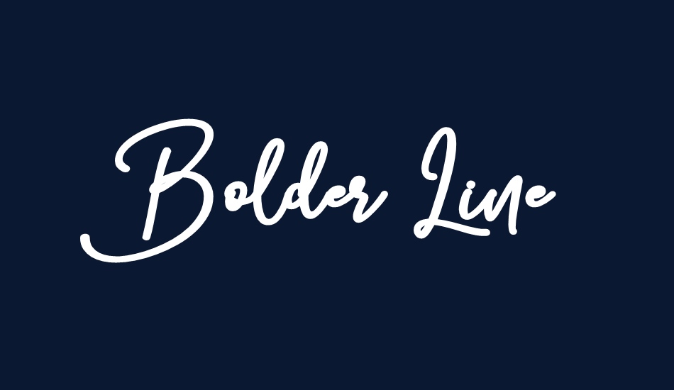 Bolder Line font big