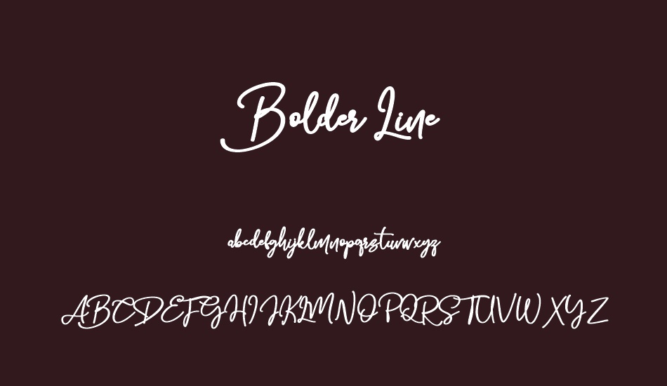 Bolder Line font