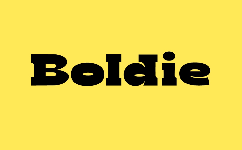 Boldie Slab font big
