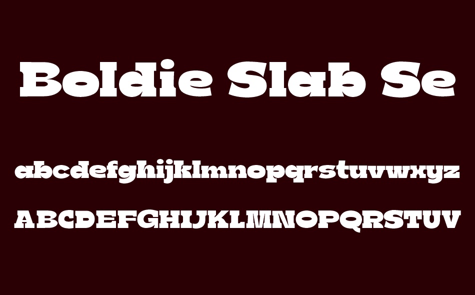 Boldie Slab font