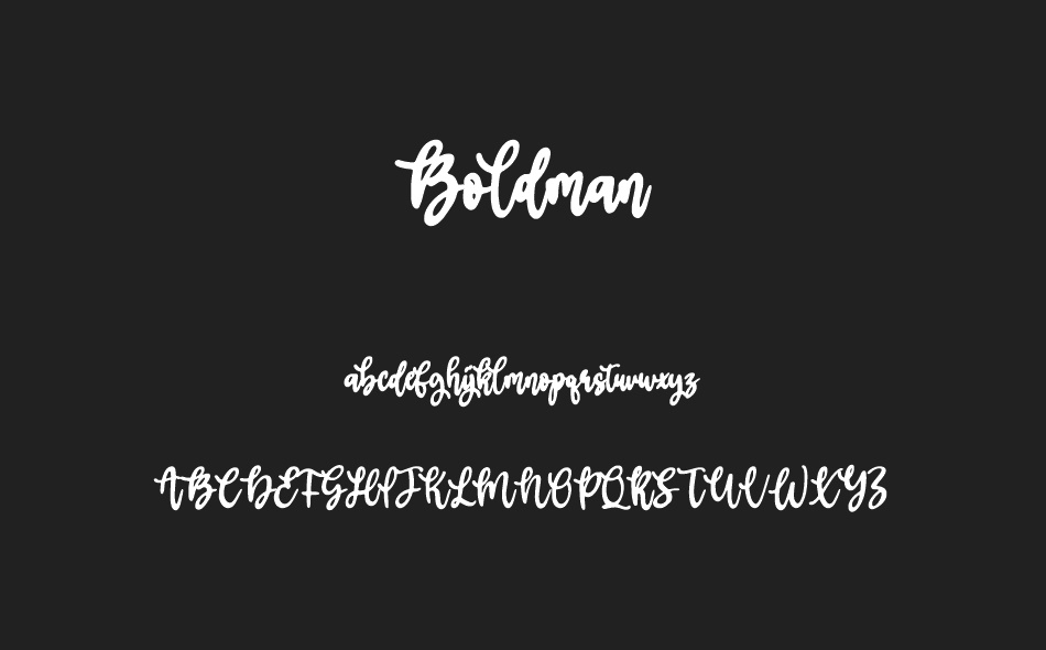 Boldman font