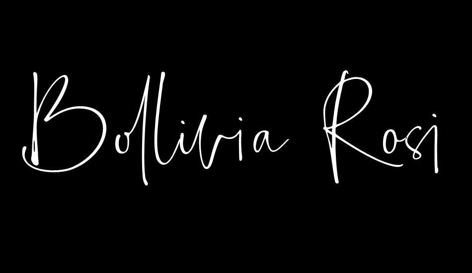 Bollivia Rosilla Script font big
