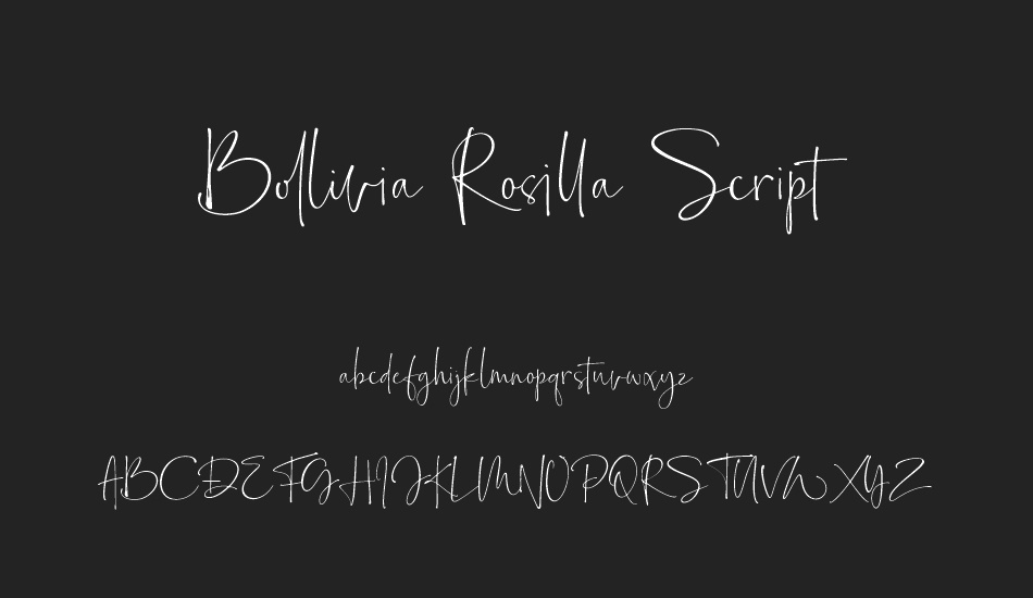 Bollivia Rosilla Script font