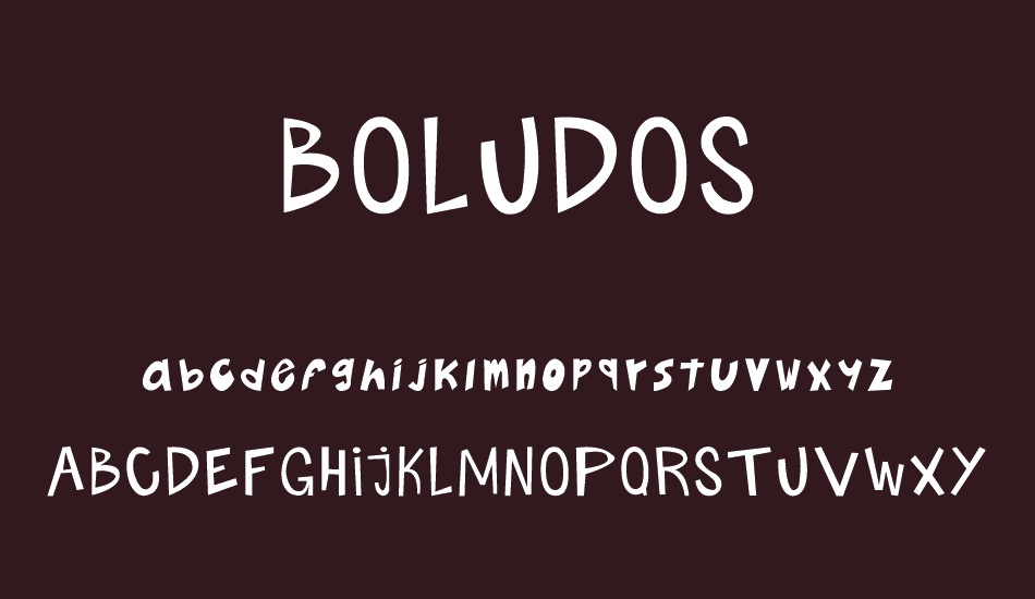 BOLUDOS font
