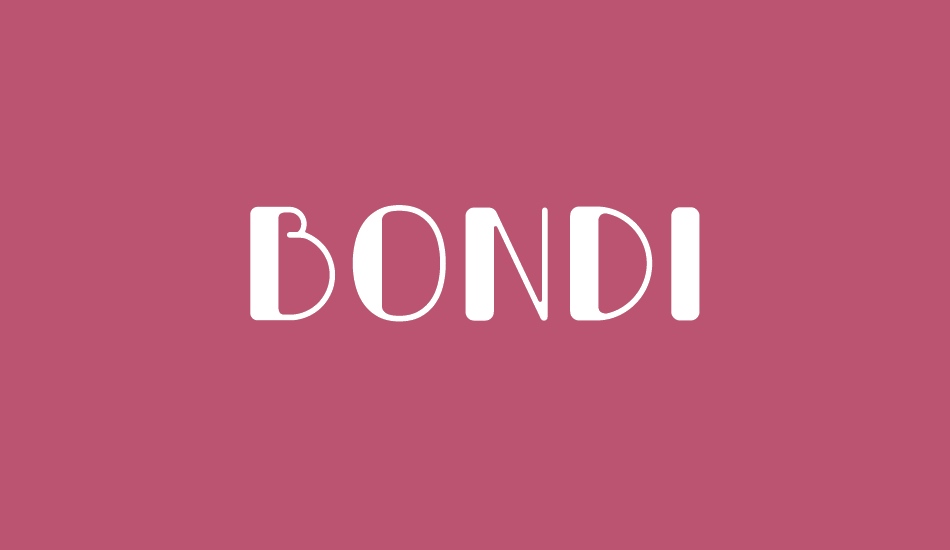 Bondi Regular font big