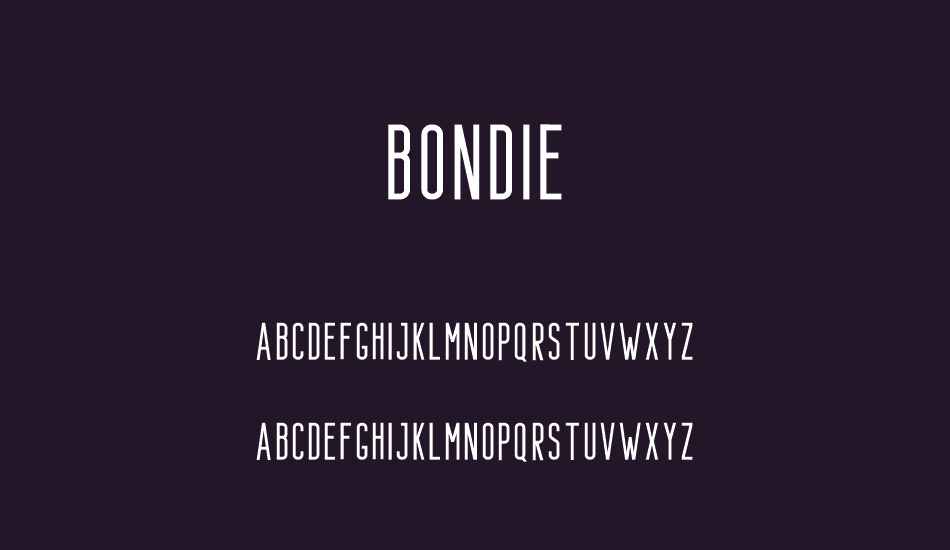 Bondie font