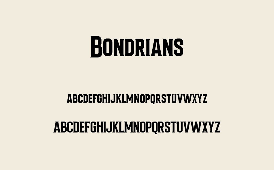Bondrians font