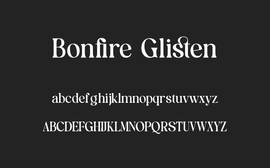 Bonfire Glisten font