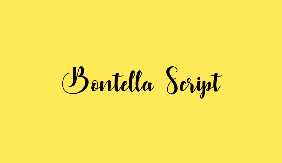 Bontella Script font big