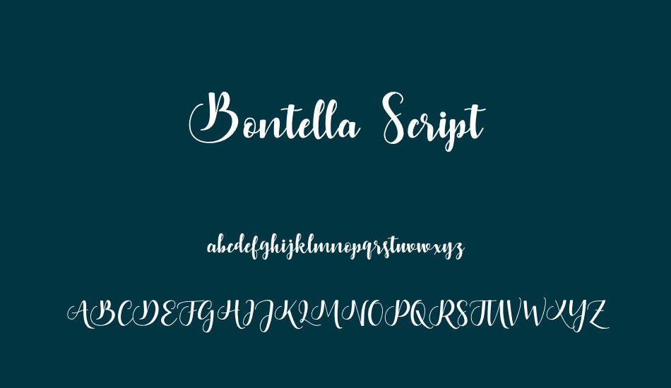 Bontella Script font
