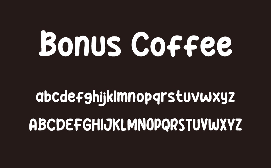 Bonus Coffee font