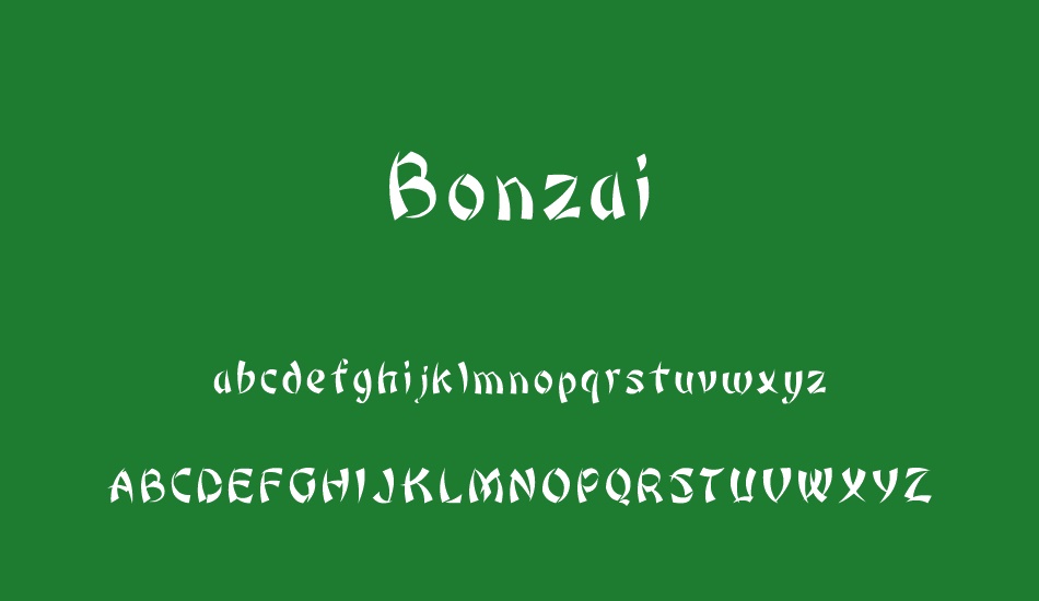 Bonzai font