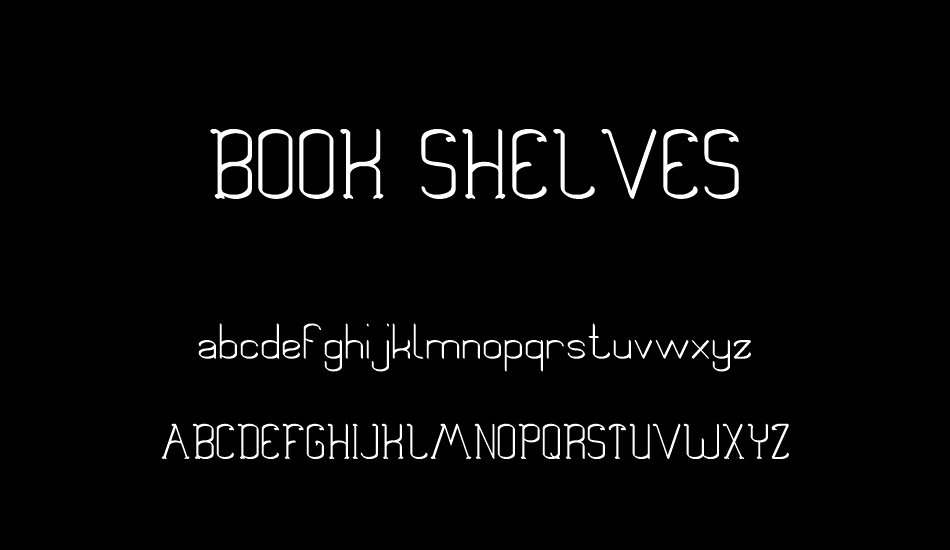 BOOK SHELVES font