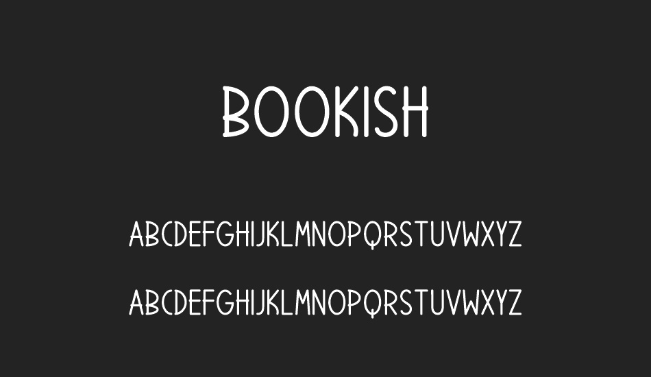 Bookish font