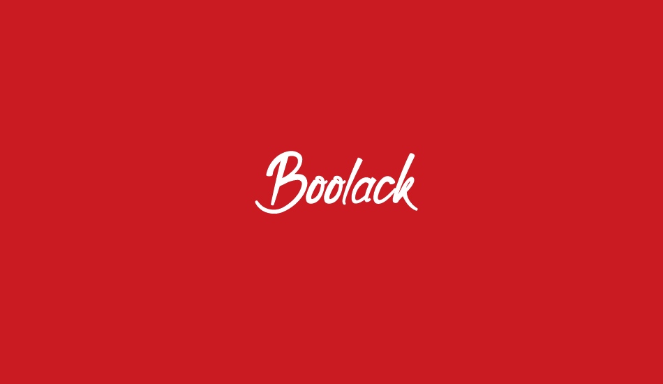 Boolack Personal Use font big
