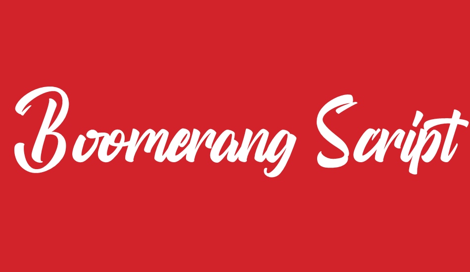 Boomerang Script font big