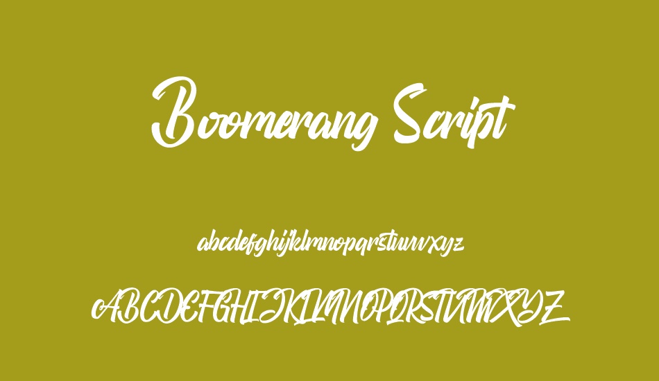 Boomerang Script font
