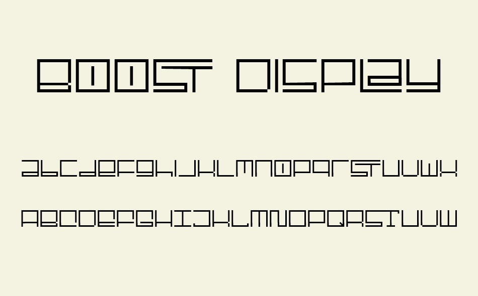 Boost Display font