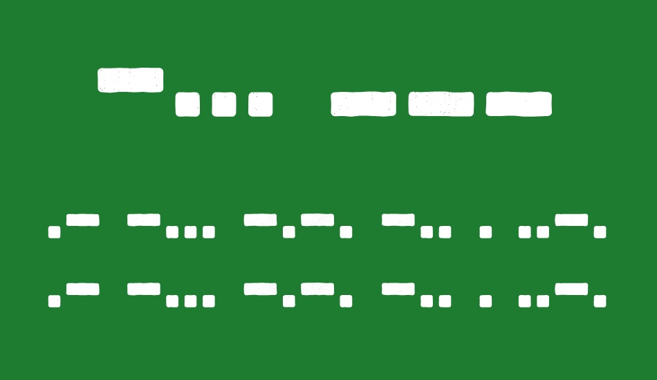 Bootcamp Morsecode font