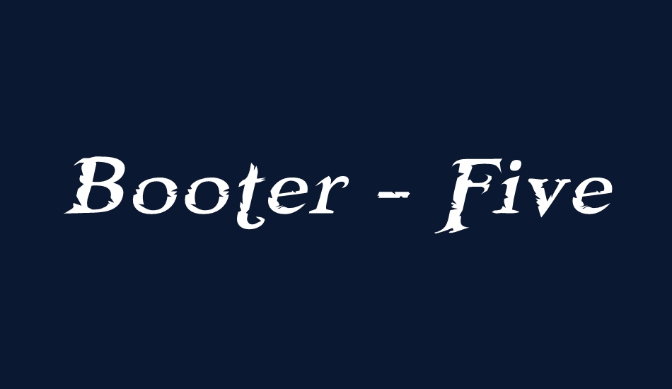 Booter - Five Five font big