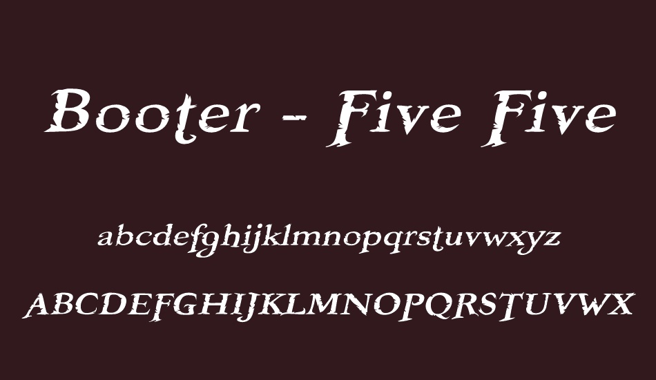 Booter - Five Five font