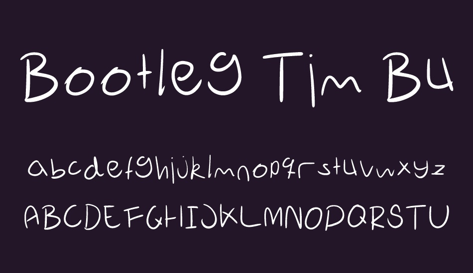 Bootleg Tim Burton font