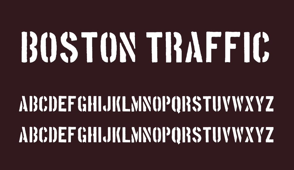 Boston Traffic font