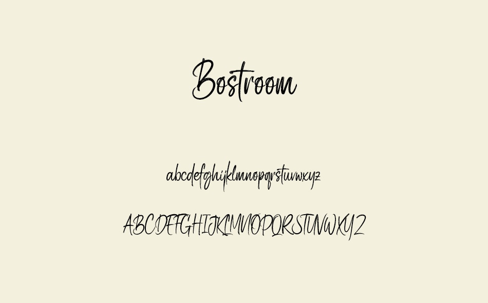 Bostroom font