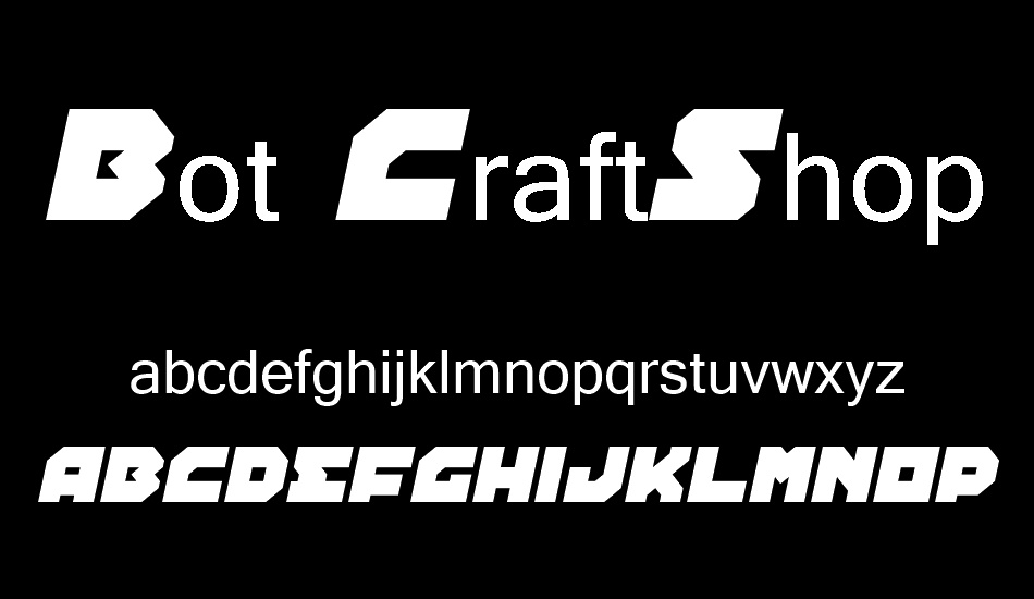 Bot CraftShop font