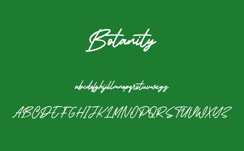 Botanity font