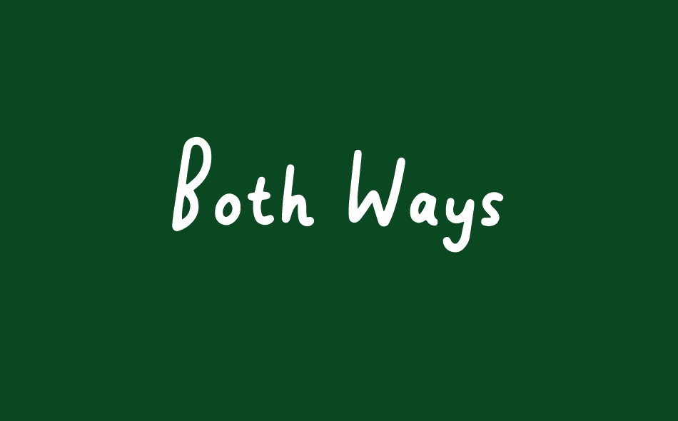 Both Ways font big