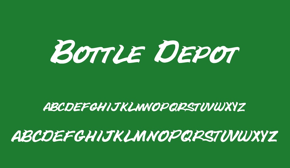 Bottle Depot font