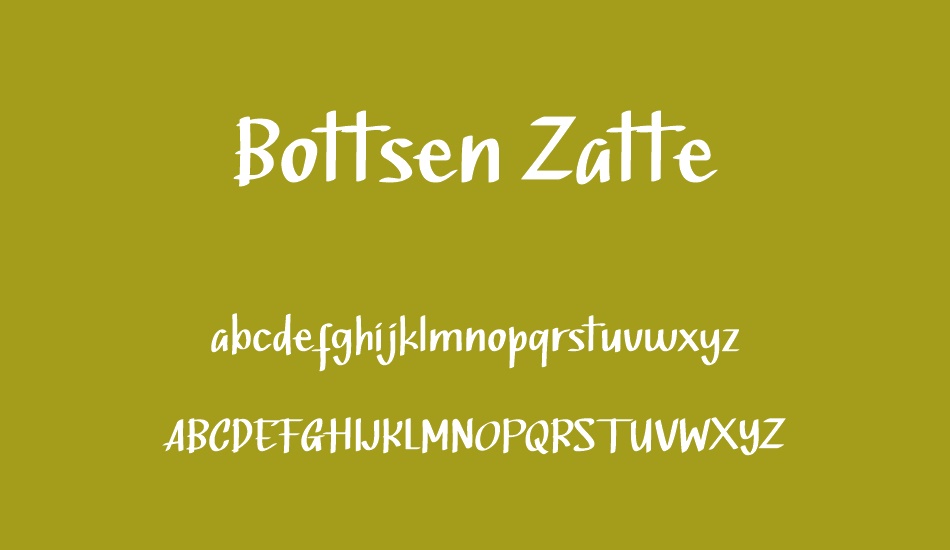 Bottsen Zatte font