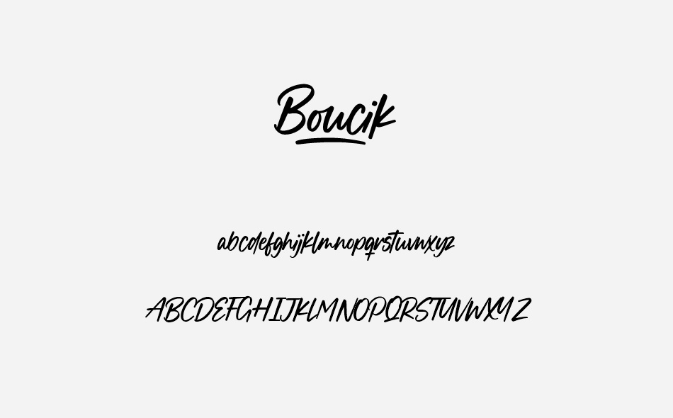 Boucik font