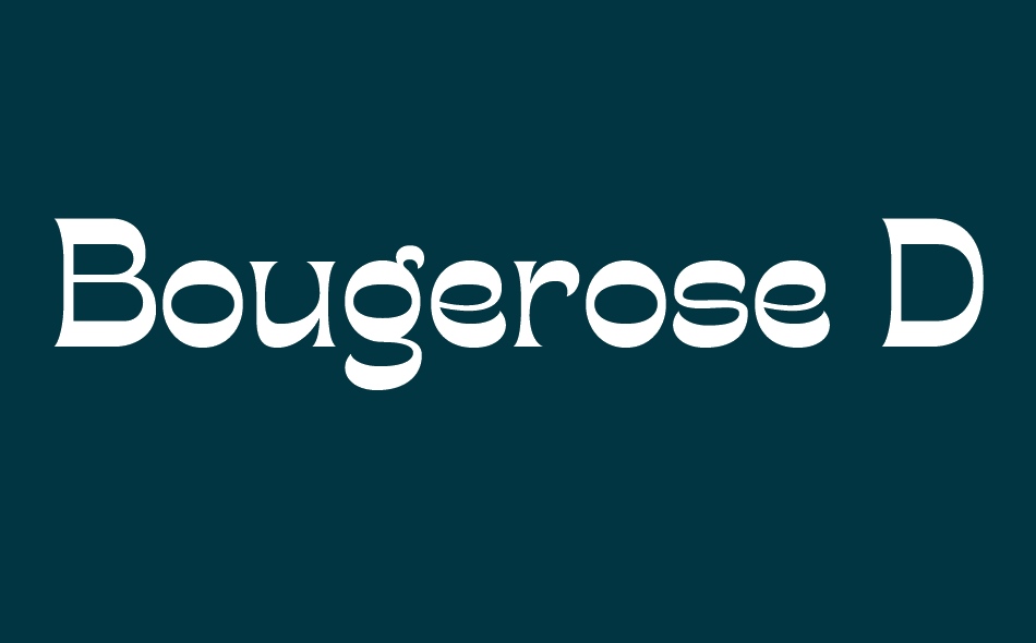 Bougerose Display font big