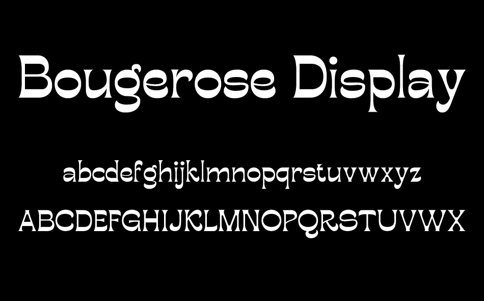 Bougerose Display font