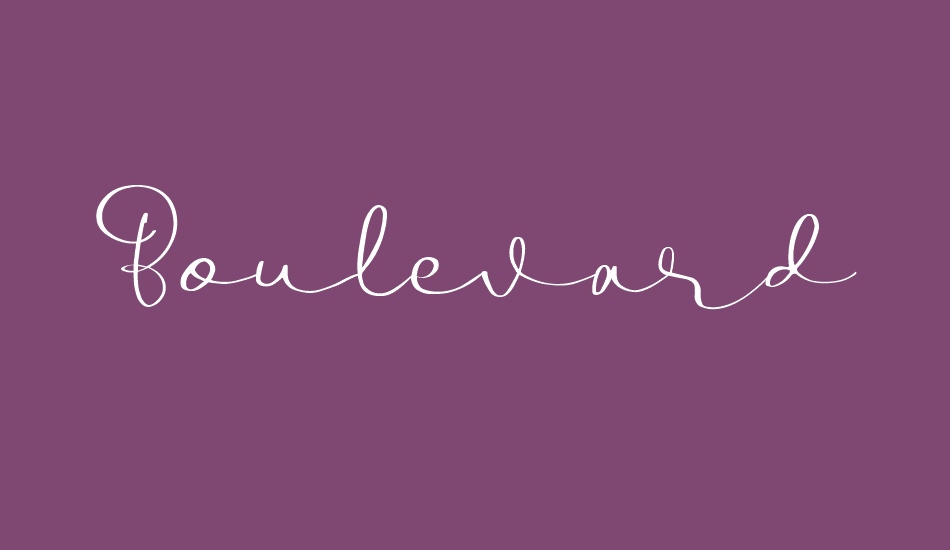 Boulevard Script DEMO font big