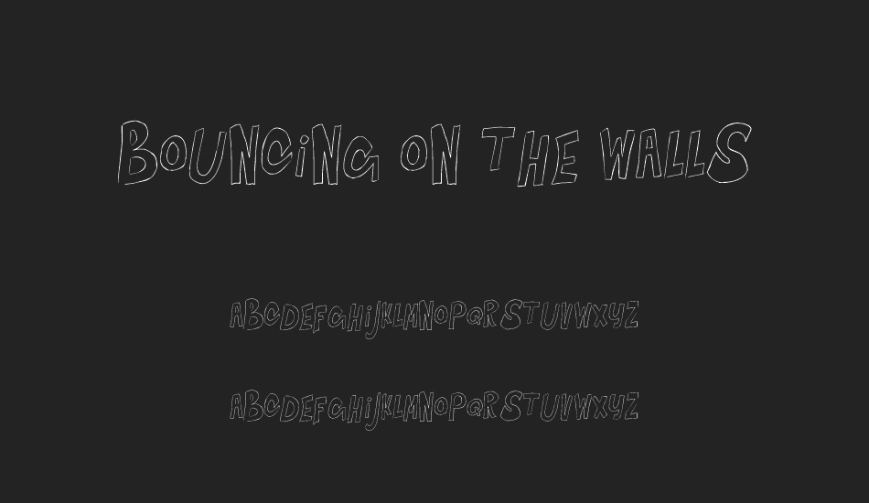 Bouncing on the Walls font