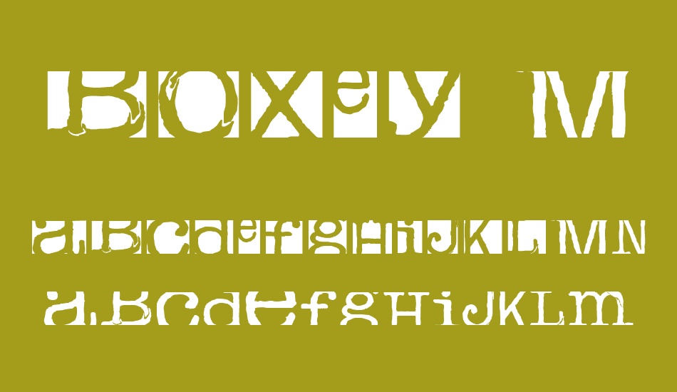 boxey moron font