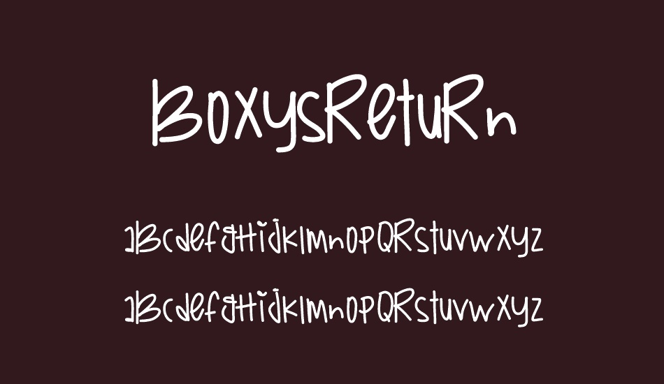 BoxysReturn font