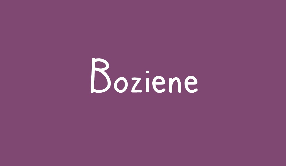 Boziene font big