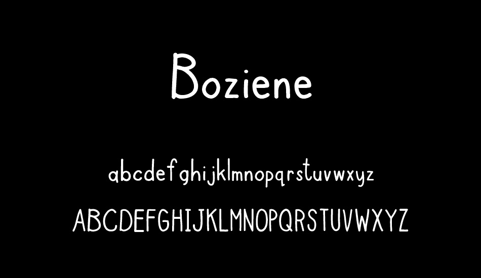 Boziene font