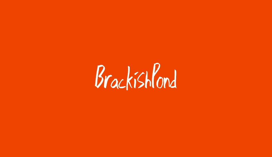 BrackishPond font big