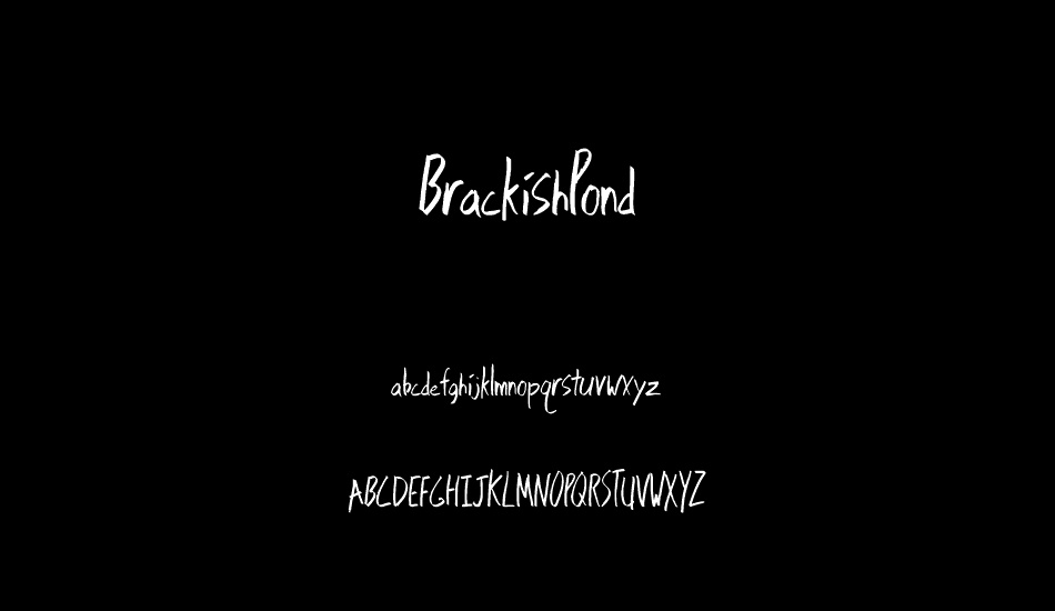 BrackishPond font