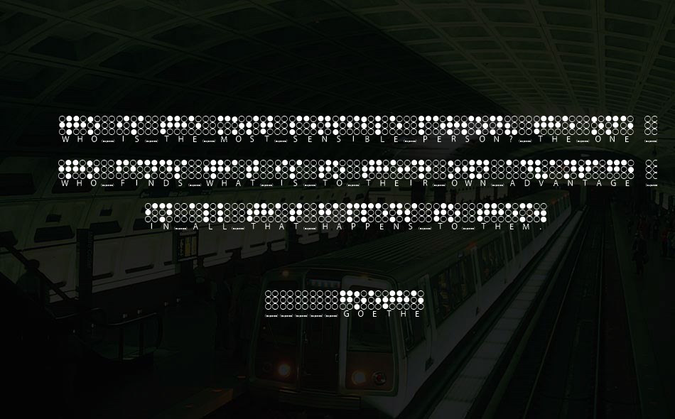 Braille Alphabet font text